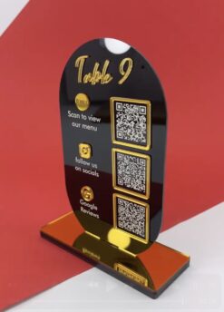 استند شماره میز و کیوآرکد رستوران مدل TH_25265