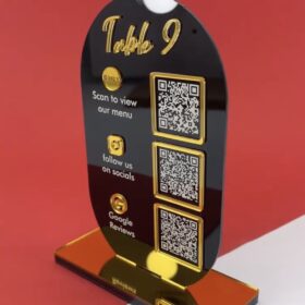 استند شماره میز و کیوآرکد رستوران مدل TH_25265