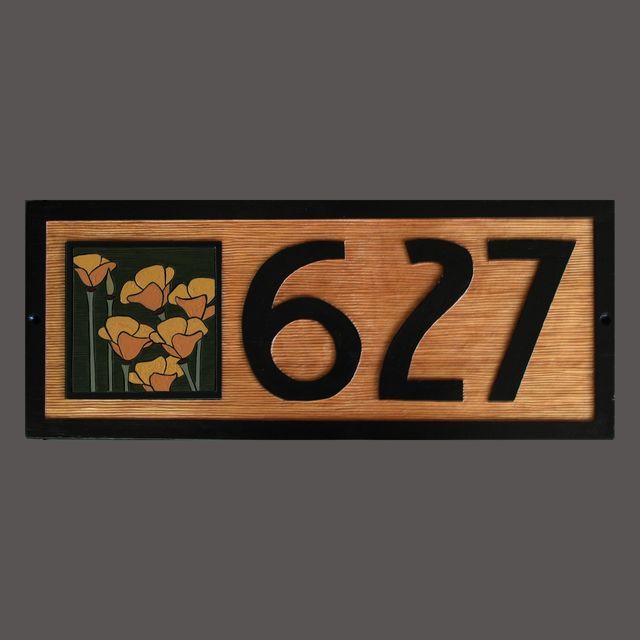 پلاک شماره منزل طرح گل مدل TH_44342