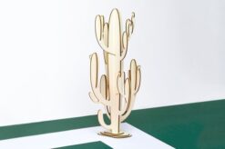دکور چوبی رومیزی طرح کاکتوس مدل TH_88830