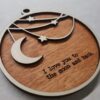 آویز دکوراتیو چوبی عاشقانه مدل TH_14260