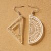 گوشواره طرح خطکش و نقاله مدل TH_24425