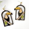 گوشواره چوبی طرح توکان مدل TH_26606
