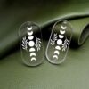 گوشواره پلکسی طرح ماه و برگ مدل TH_37655