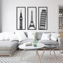 ست تابلو بناهای معروف جهان مدل TH_40775