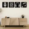 ست تابلو دیواری طرح موسیقی مدل TH_64911