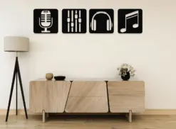 ست تابلو دیواری طرح موسیقی مدل TH_64911