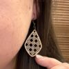 گوشواره چوبی طرح هندسی مدل TH_74534