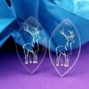 گوشواره شیشه ای طرح گوزن مدل TH_75331