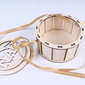 جعبه کادویی چوبی با روبان مدل TH_77412