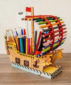 جامدادی چوبی طرح کشتی مدل TH_80092