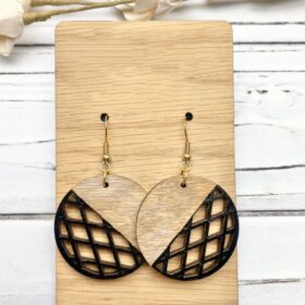 گوشواره دایره‌ای طرح مشبک مدل TH_96897