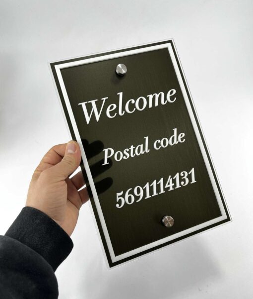 پلاک Welcome همراه کد پستی مدل TH_52909