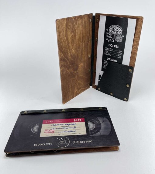 منوی نوستالژیک کافه طرح VHS مدل TH_66954
