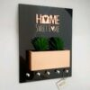 آویز کلید با گل مصنوعی طرح Home مدل TH_69765