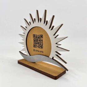 استند کیوآرکد چوبی طرح خورشید مدل TH_85632