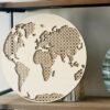 دکور چوبی طرح نقشه دنیا مدل TH_86269
