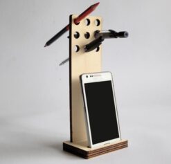 استند موبایل و جاخودکاری چوبی مدل TH_62608