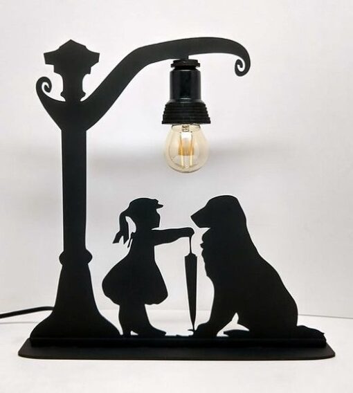 چراغ رومیزی چوبی طرح کودک مدل TH_46044