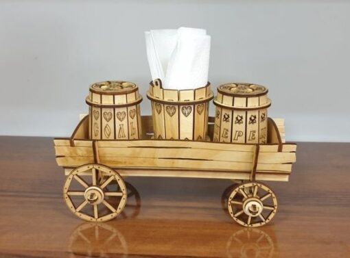 جای دستمال کاغذی طرح وینتیج مدل TH_35410