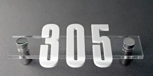 پلاک واحد پلکسی شفاف مدل TH_97983 - تصویر 3