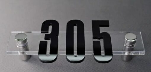 پلاک واحد پلکسی شفاف مدل TH_97983 - تصویر 4