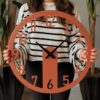 ساعت دیواری چوبی مدرن مدل TH_83398