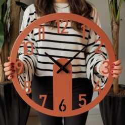 ساعت دیواری چوبی مدرن مدل TH_83398