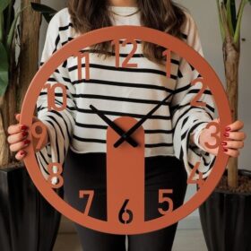 ساعت دیواری چوبی مدرن مدل TH_83398