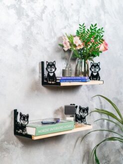 شلف دیواری چوبی طرح گربه مدل TH_75612
