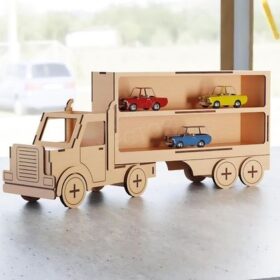 شلف رومیزی ماشین کامیون چوبی مدل TH_43774