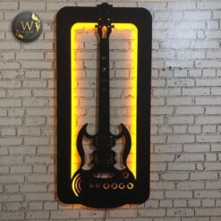 تابلو دیواری نوردار طرح گیتار مدل TH_43912