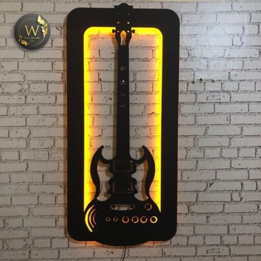 تابلو دیواری نوردار طرح گیتار مدل TH_43912