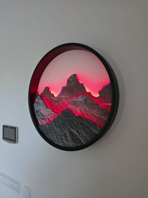 تابلو دیواری نوردار طرح کوهستان مدل TH_52517