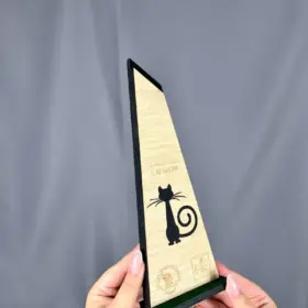 تندیس چوبی با طرح گربه مدل TH_35148