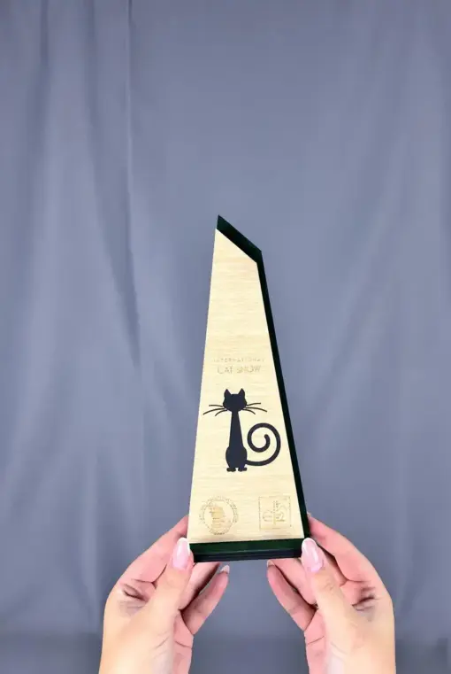 تندیس چوبی با طرح گربه مدل TH_35148 - تصویر 1