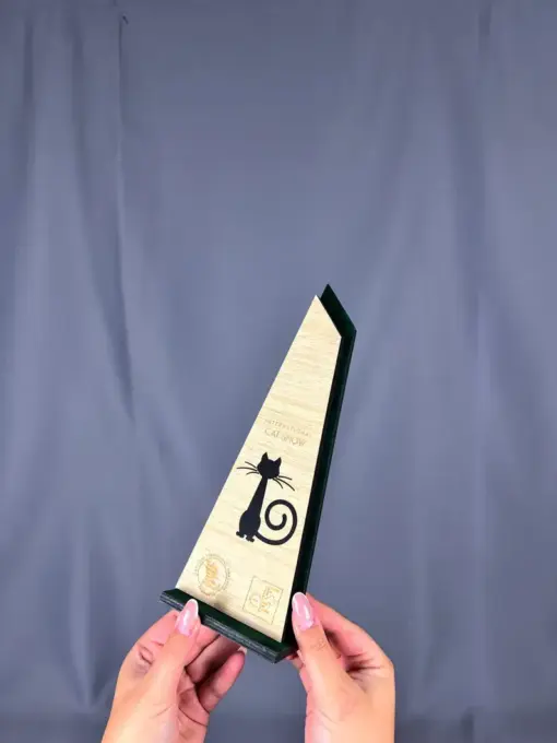 تندیس چوبی با طرح گربه مدل TH_35148 - تصویر 2